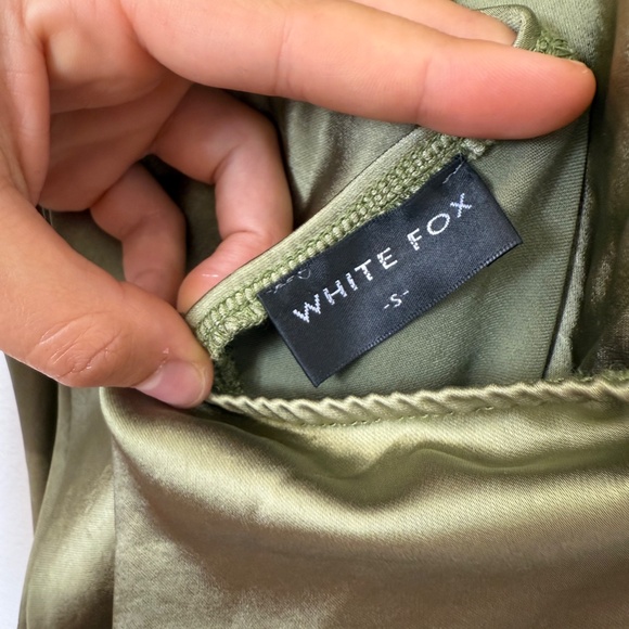 White Fox Satin mini dress women's small - Picture 3 of 5
